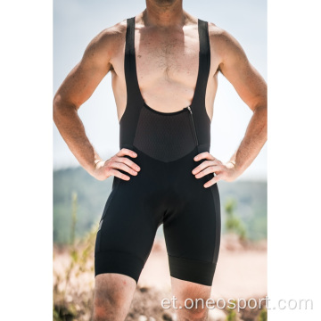 Meeste olulised rinnatüki lühikesed lühikesed püksid kogu musta jalgrattasõiduga rinnatükid